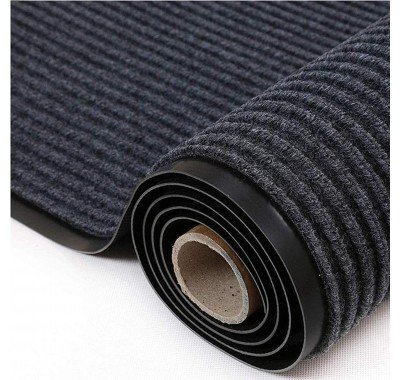 Коврик придверный ПОЛОСА 120*200 см черный цвет