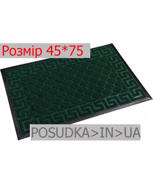 Придверный коврик с рисунком 45*75 см Рамка изумрудно-зеленый
