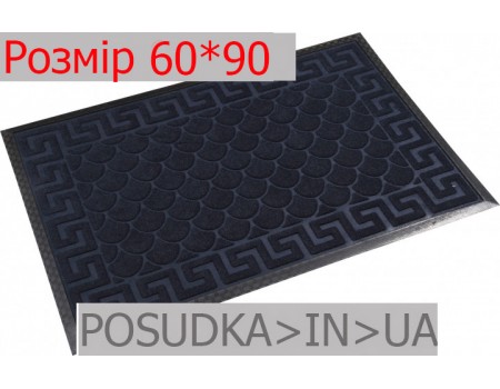 Придверный коврик с рисунком 60*90 см Рамка темно-синий