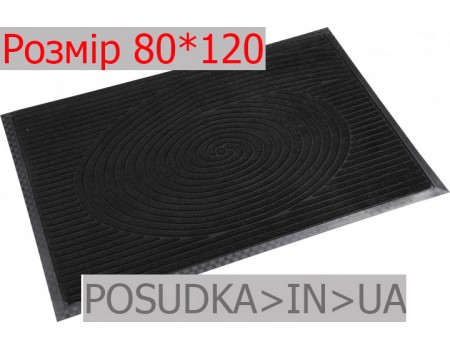 Килимок придверний з малюнком 80*120 см Рамка чорний