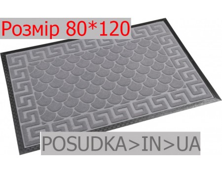 Придверный коврик с рисунком 80*120 см Рамка серый