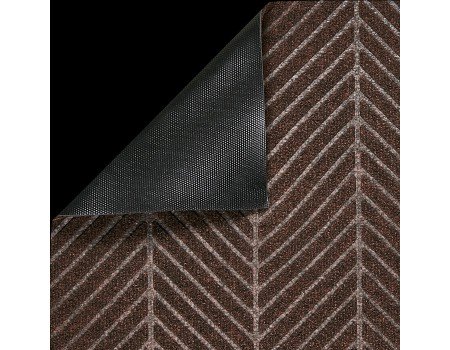 Коричневий килимок на гумі з ворсом купити