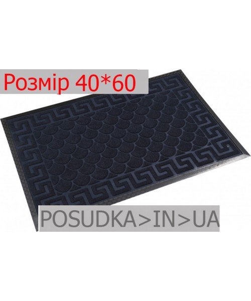 Придверный коврик с рисунком 40*60 см Рамка темно-синий