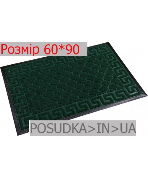 Придверный коврик с рисунком 60*90 см Рамка изумрудно-зеленый