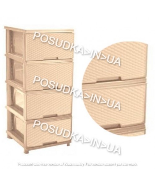 Комод Алеана Ротанг кремовый