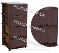 Комод Алеана Ротанг темно-коричневый