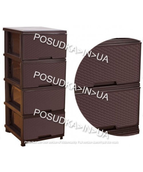 Комод Алеана Ротанг темно-коричневый