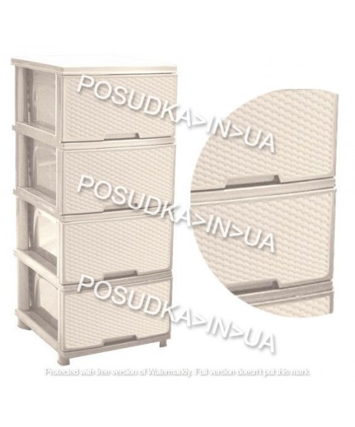 Комод Алеана Ротанг светло-бежевый 