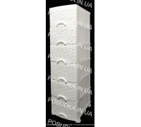 Пластиковый комод белый Ажур 6 ящиков Efe Plastics	