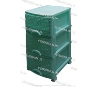 Пластиковый комод мятный Ажур 3 ящика Efe Plastics	