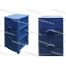 Комод голубой пластиковый Ажур на 3 ящика Efe Plastics