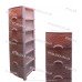 Комод пластиковый для хранения Ажур розовый на 6 ящиков Efe Plastics