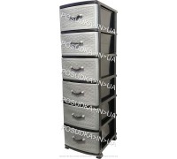Комод пластмасовий 6 ящиків Стиль темно-сірий Efe Plastics
