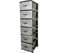 Комод пластмассовый 6 ящиков Стиль темно-серый Efe Plastics	