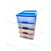  Комод пластиковый канцелярский настольный на 3 ящика цветной