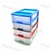 Комод пластиковий канцелярський А4 4 яруси кольоровий