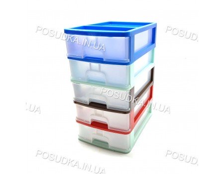 Пластиковый комод настольный офисный А4 5 ярусов цветной