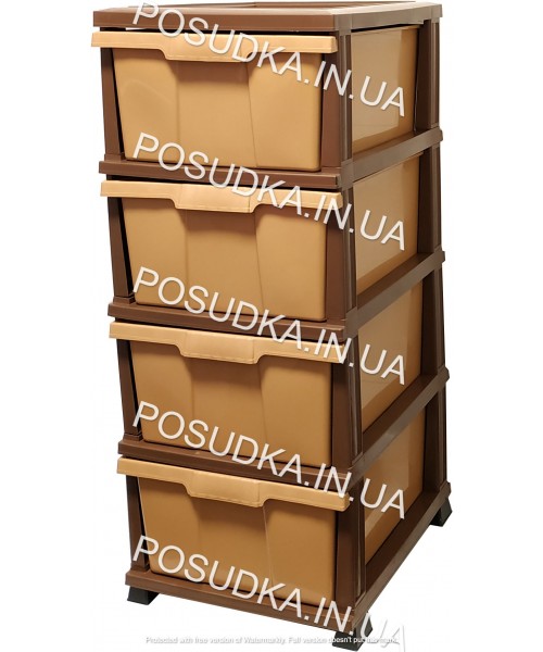 Комод пластиковый 4 ящика Elif Plastik Classic 300-1-4