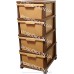 Комод пластиковый 4 ящика бежевый с цельными ящиками Elif Plastik Classic 300-1-4