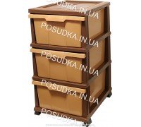 Комод пластиковый 3 ящика Elif Plastik Classic 300-1-3