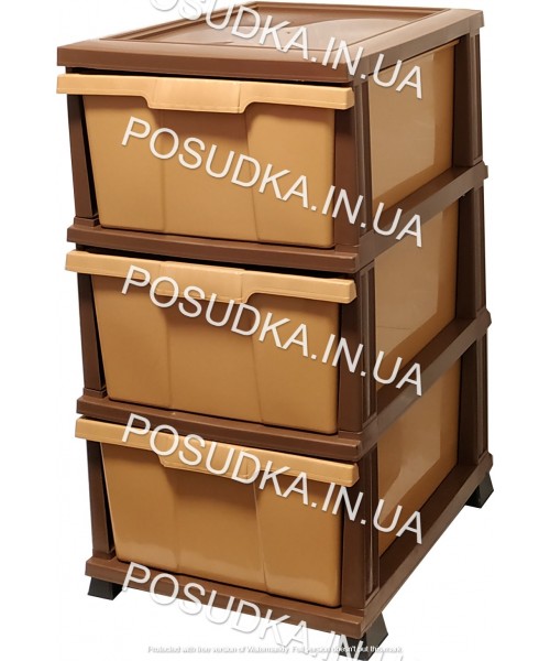 Комод пластиковый 3 ящика Elif Plastik Classic 300-1-3