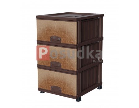 Комод пластиковий кольоровий London на 3 ящики Elif Plastik 298-4-3