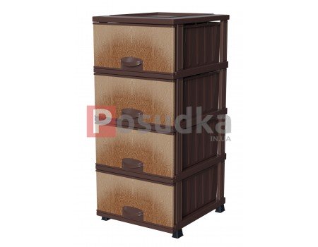 Комод із пластмаси для зберігання Лондон на 4 ящики Elif Plastik