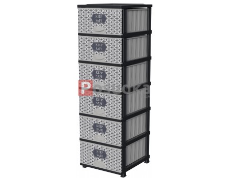 Пластиковые комоды для ванной и кухни Keep Safe на 6 ящиков Elif Plastik