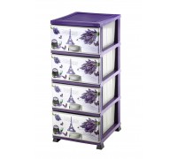 Комод пластиковый Париж на 4 ящика Elif Plastik