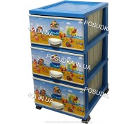 Комод для хлопчика пластиковий Море на 3 ящики Elif Plastik 298-40-3