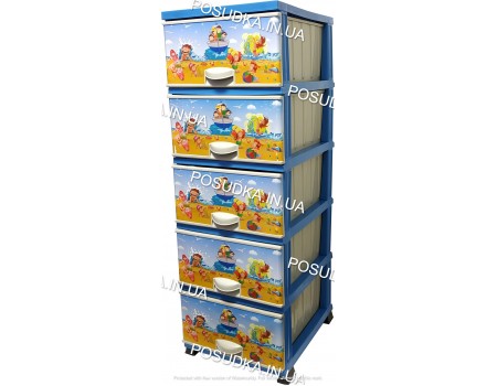 Комод пластиковый Море на 5 ярусов Elif Plastik 298-40-5