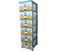 Комод для мальчика пластиковый Море на 6 ящиков Elif Plastik 298-40-6