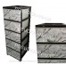Пластиковий комод із ящиками Мармур білий на 5 ярусів Elif Plastik 398-4-5