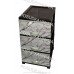 Комод пластиковый белый Мрамор на 3 ящика Elif Plastik 398-4-3