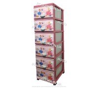Комод для девочки пластиковый Принцесса на 6 ящиков Elif Plastik 298-30-6