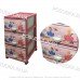 Комод пластик розовый в детскую на 3 ящика Принцессы для девочки Elif Plastik 298-30-3