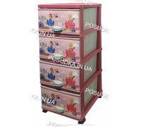 Комод для девочки пластиковый Принцесса на 4 ящика Elif Plastik 298-30-3