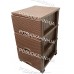 Комод пластиковый на балкон ротанг шоколадный на 3 ящика Elif Plastik Wicker 296-4-3