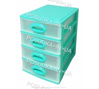 Мини-комод на 4 ящика Консенсус мятно-бирюзовый