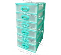 Мини-комод на 6 ящиков Консенсус мятно-бирюзовый