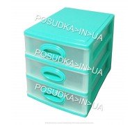 Мини-комод на 3 ящика Консенсус мятно-бюризовый