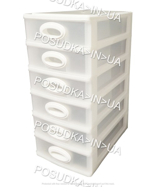 Міні-комод на 6 ящиків Консенсус білий