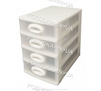 Мини-комод на 4 ящика Консенсус белый