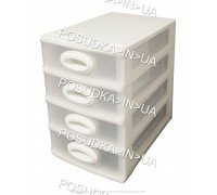 Мини-комод на 4 ящика Консенсус белый