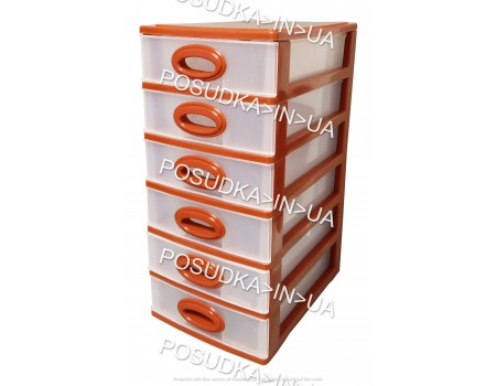 Мини-комод  для рукоделия на 6 ящиков Консенсус бежевый	