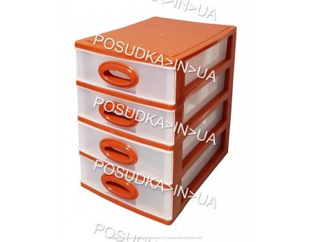 Мини-комод органайзер для мелочей на 4 ящика Консенсус бежевый	