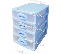 Мини-комод на 4 ящика Консенсус голубой