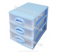 Міні-комод на 3 ящики Консенсус блакитний