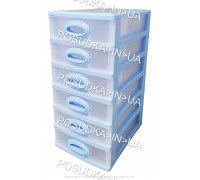 Мини-комод на 6 ящиков Консенсус голубой