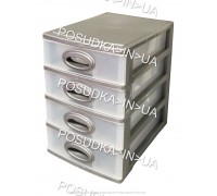 Мини-комод на 4 ящика Консенсус серый